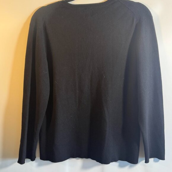 Chico's Black V- neck Sweater - Picture 2 of 5